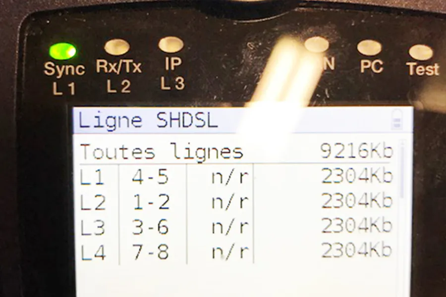 Testeur de ligne SHDSL sur site