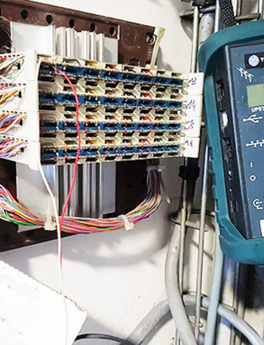 Diagnostic DSL et réglette de brassage téléphonique