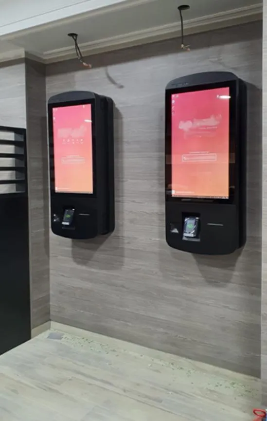 Bornes de commande installées en point de vente